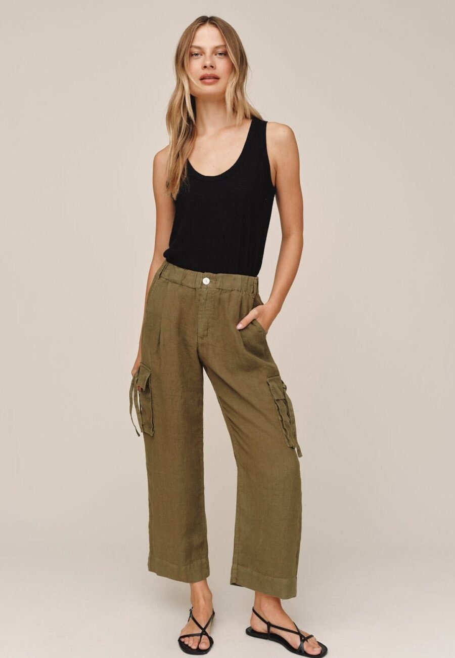 Cargo Ties Pant - Olive Stone