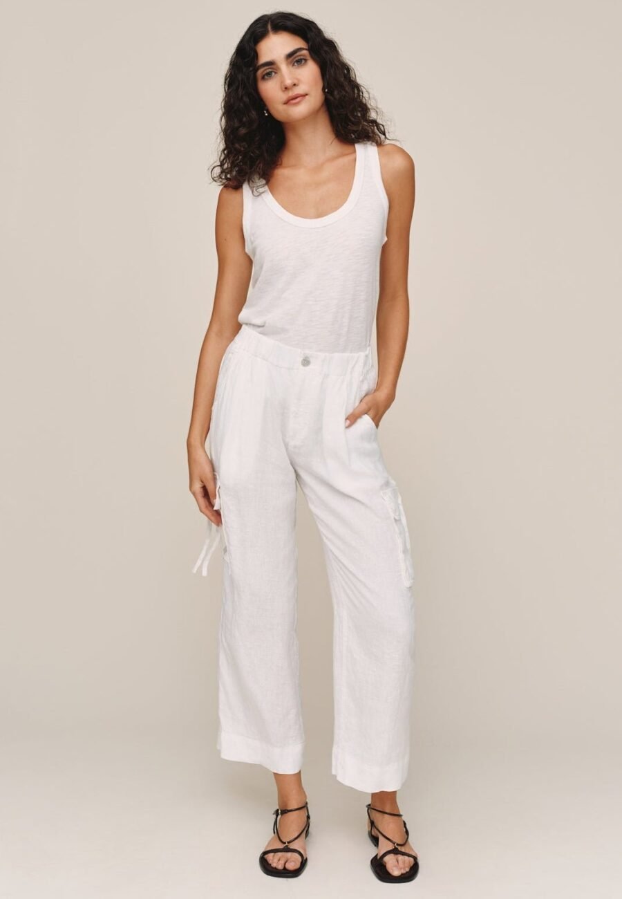 Cargo Ties Pant - White