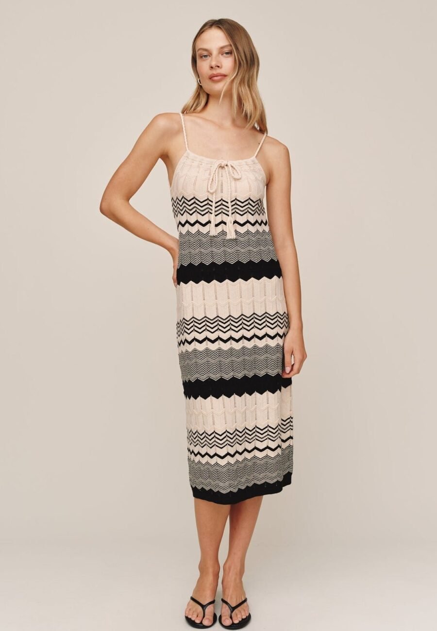 Midi Knit Dress - Summer Chevron